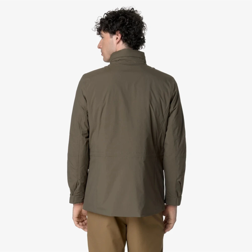 K-way Warme Ottoman Jas Medium Lengte Brown Heren