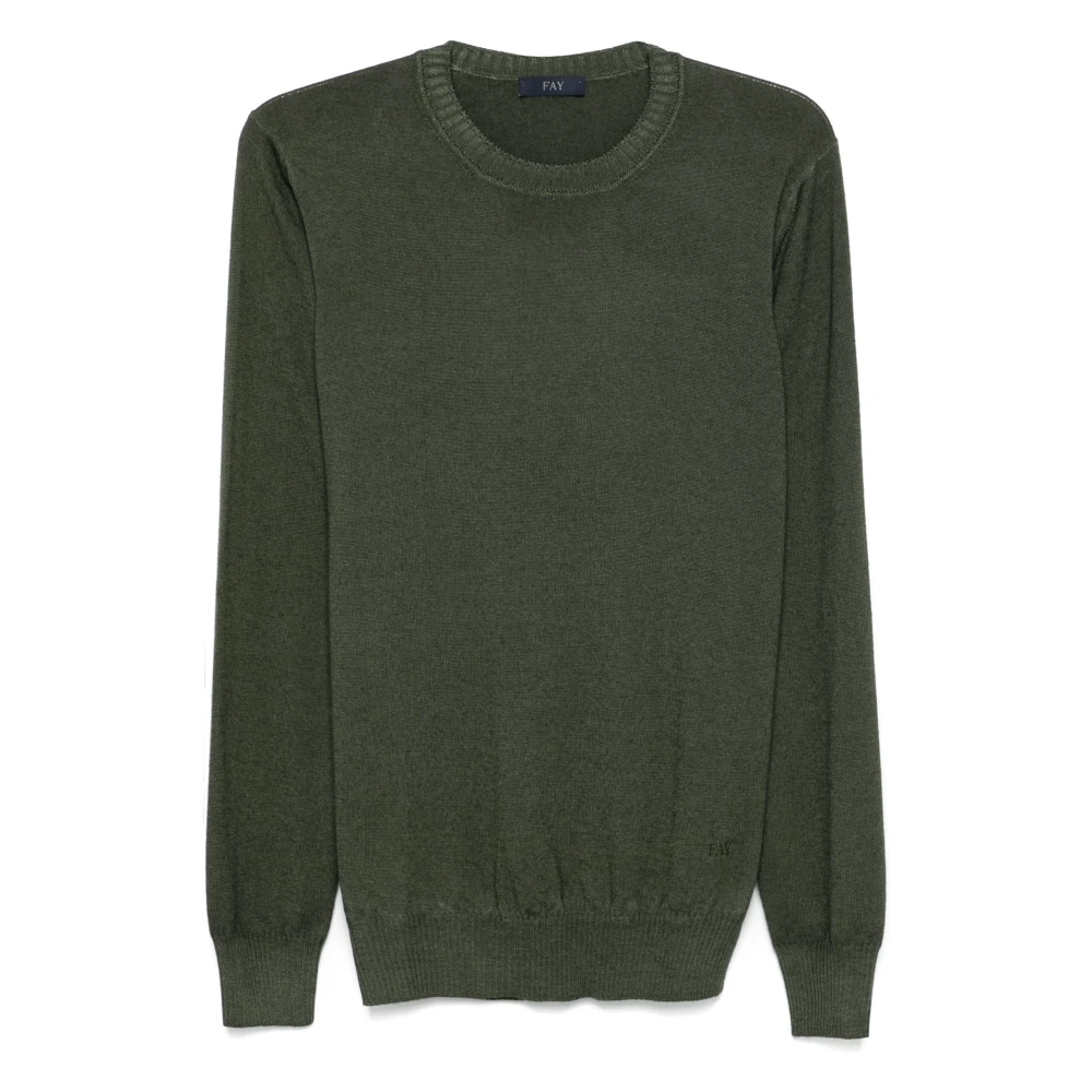 Fay Groene Sweater Girocollo Green Heren
