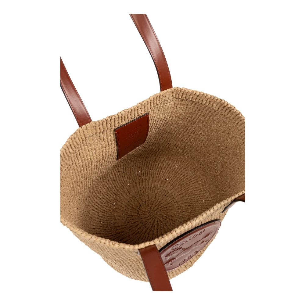 Chloé Tas Paard Medaille Groot type shopper Beige Dames