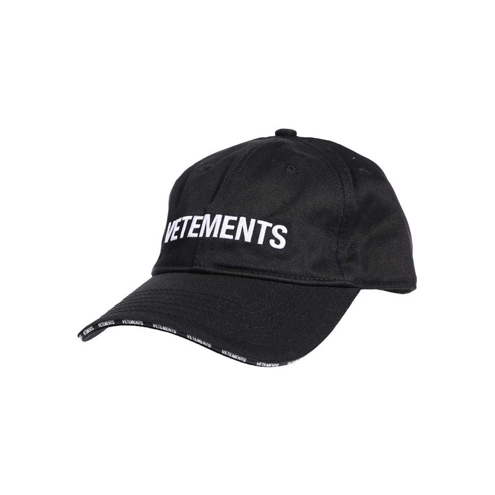 Vetements Geborduurde Baseballpet Black Dames