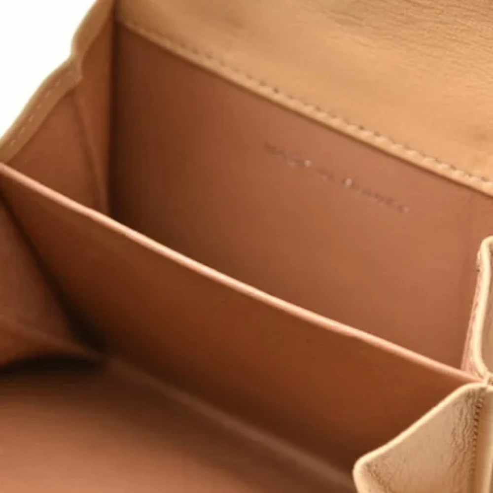 Chanel Vintage Pre-owned Leather wallets Beige Dames