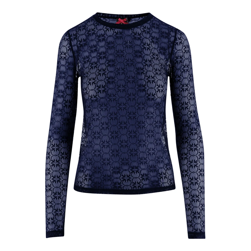 Pinko Rover Maglia - Female - Long Sleeve T-Shirts - Blue - S - Tops