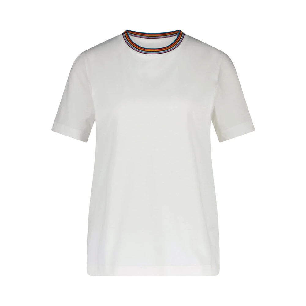 PS By Paul Smith Randig Logotyp T-Shirt White, Dam