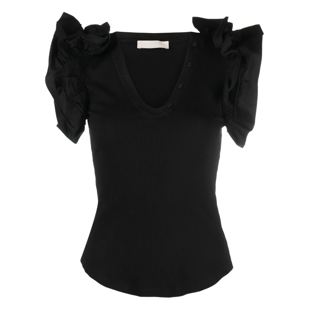 Ulla Johnson Casual Zwarte Birdie Top Black Dames