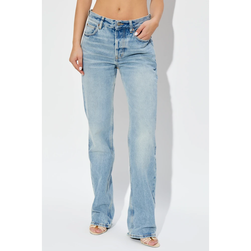 Saint Laurent Jeans met vintage-effect Blue Dames