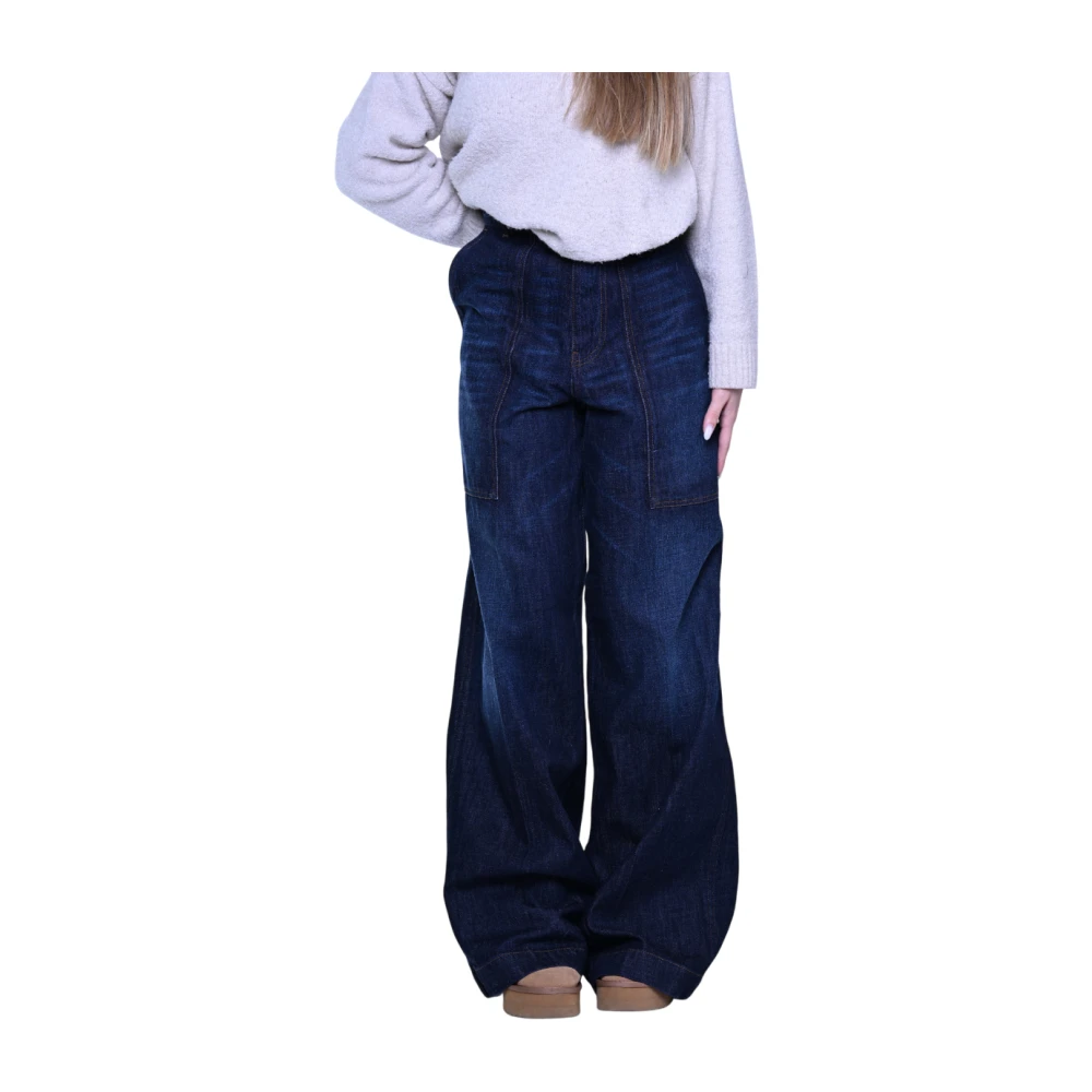 Nine In The Morning Amy Mid Rise Jeans Blue Dames