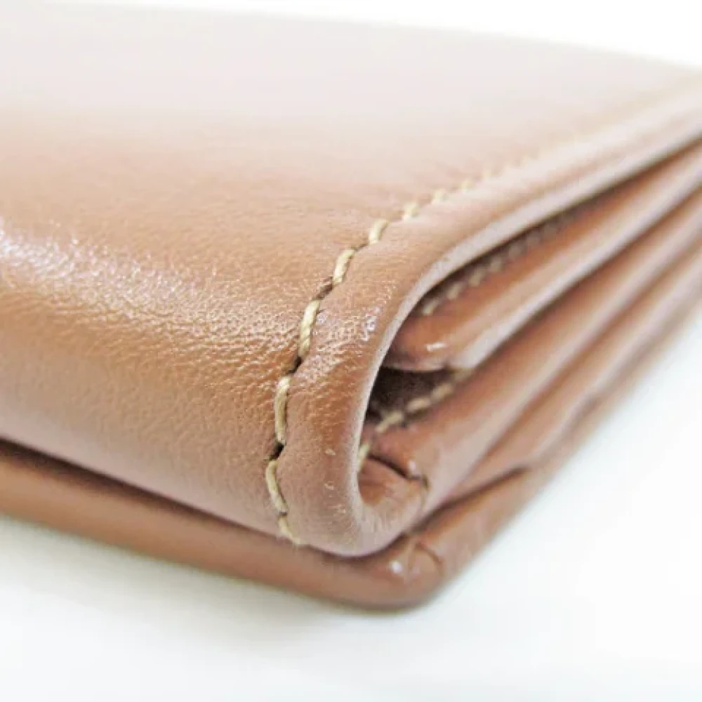 Bvlgari Vintage Pre-owned Leather wallets Brown Dames