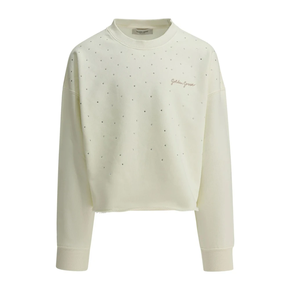 Golden Goose Girls White Crewneck Sweatshirt - Kids Sweatshirts - 10 Y - Kids