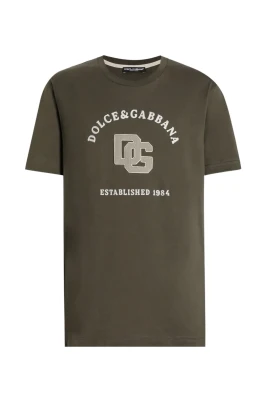 Printed Embroidered Cotton T-Shirt
