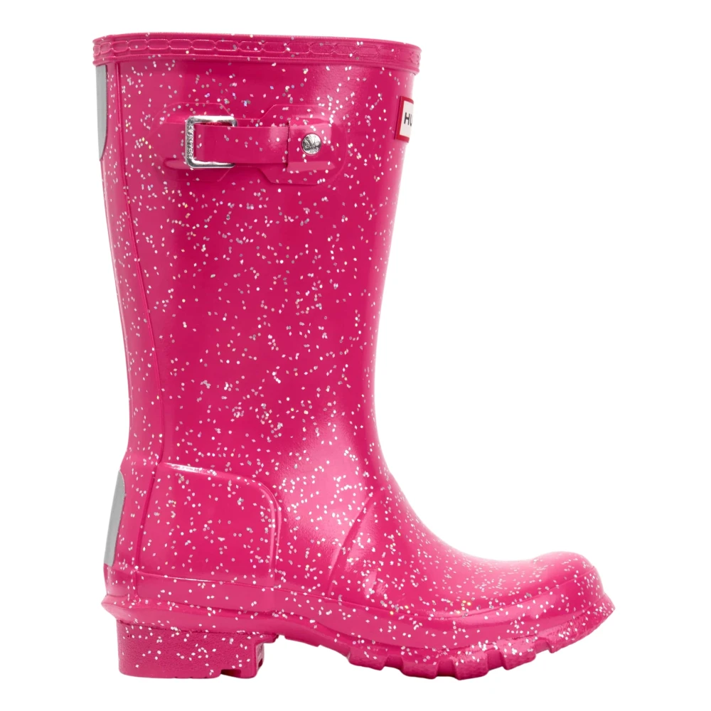 Hunter Women's Pink Giant Glitter Wellington Boots