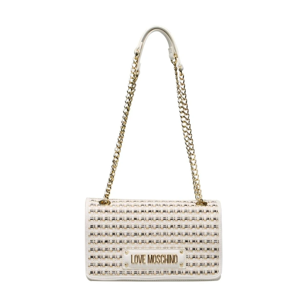 Love Moschino Schoudertas met magneetsluiting White Dames