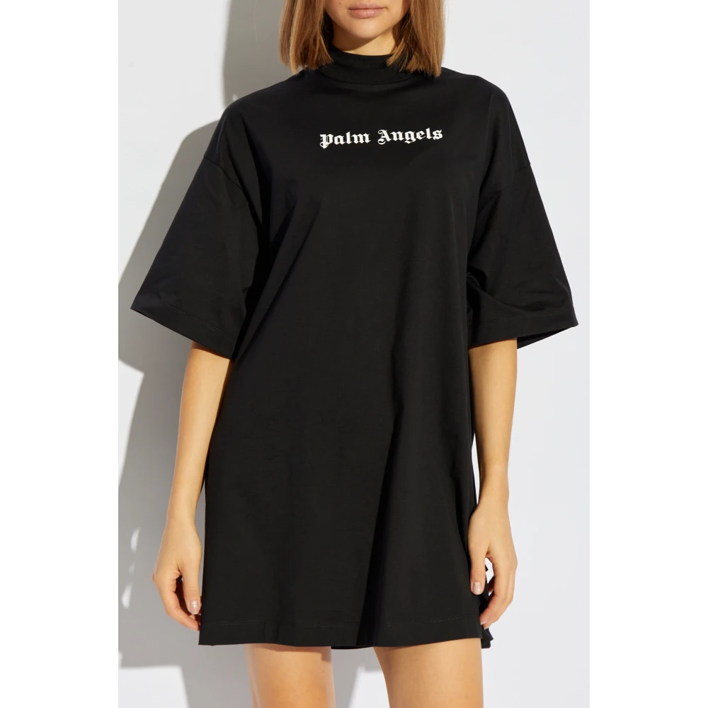 Palm Angels Jurk met print Black Dames