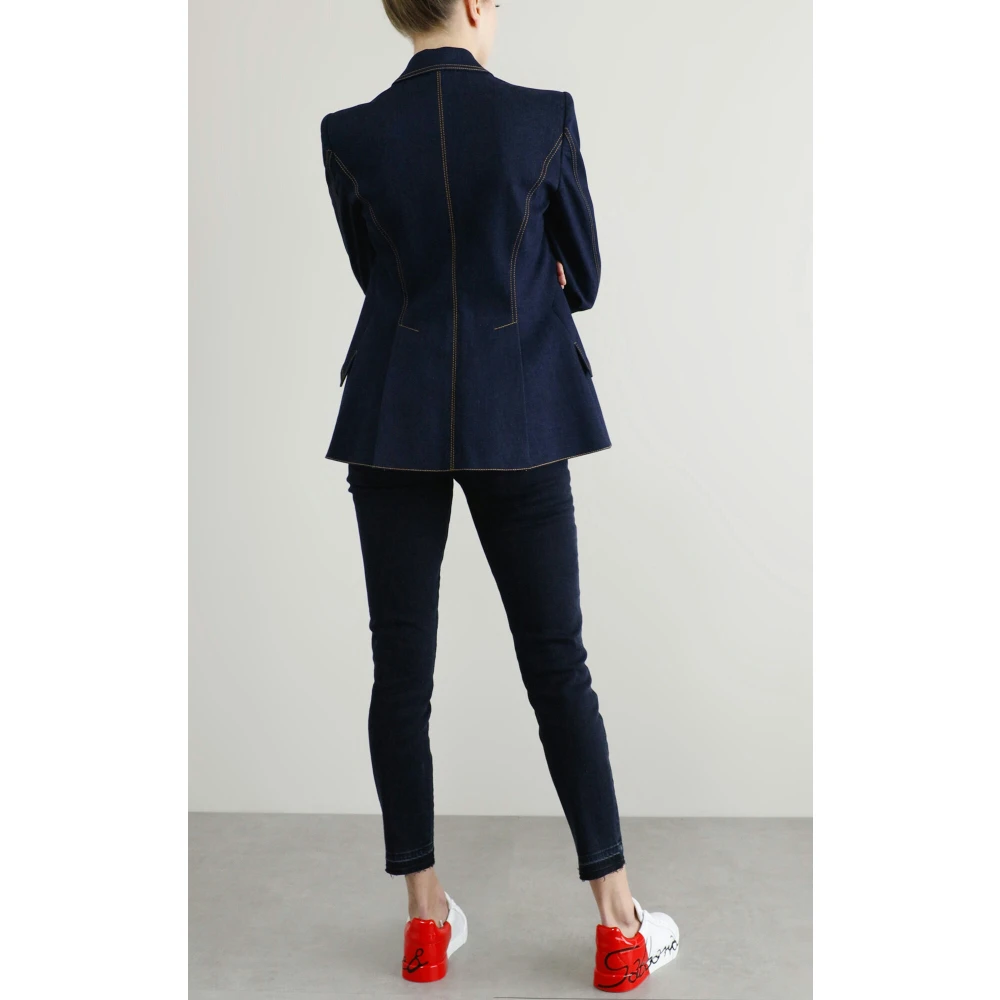 alexander mcqueen Blazer in jeans-look Blue Dames