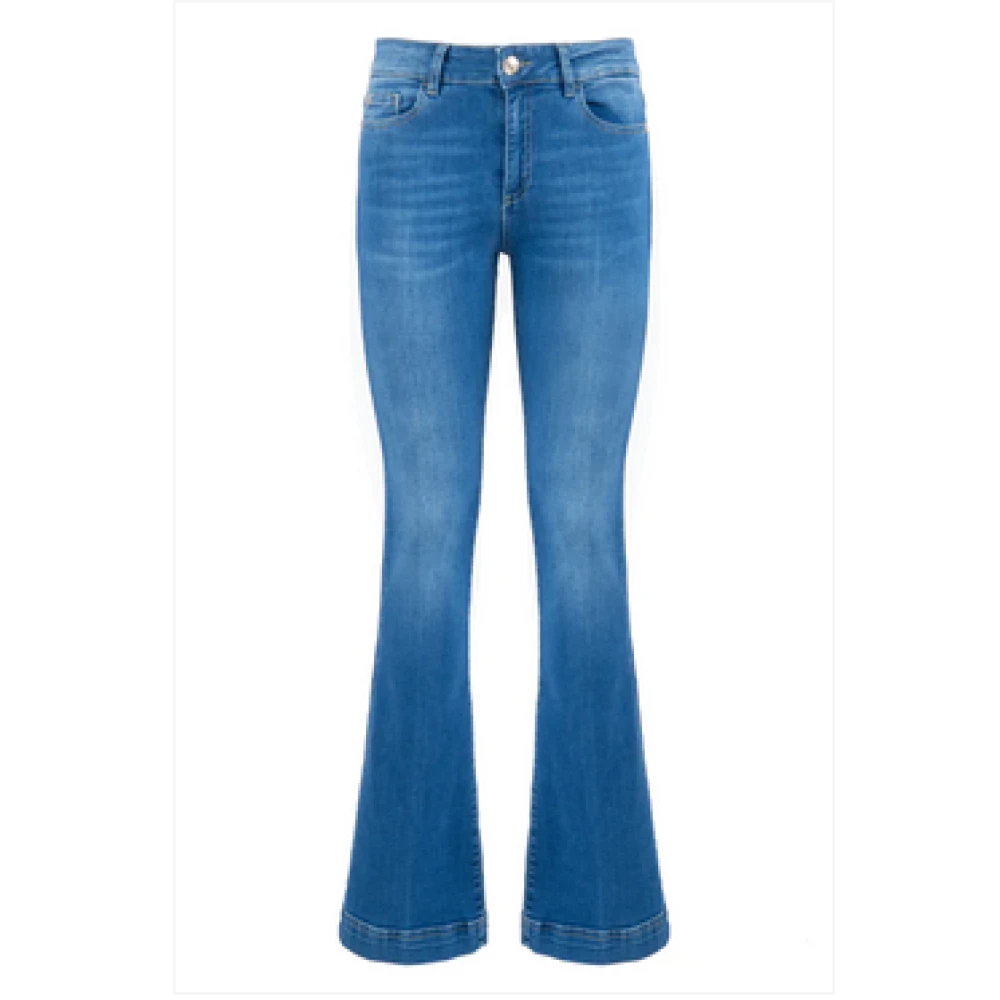 Nenette Denim Superstretch Flared Jeans Blue Dames