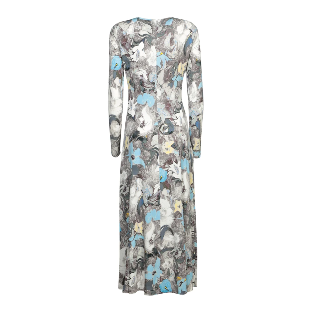 TORY BURCH Blauwe Bloemen Midi Jurk Multicolor Dames