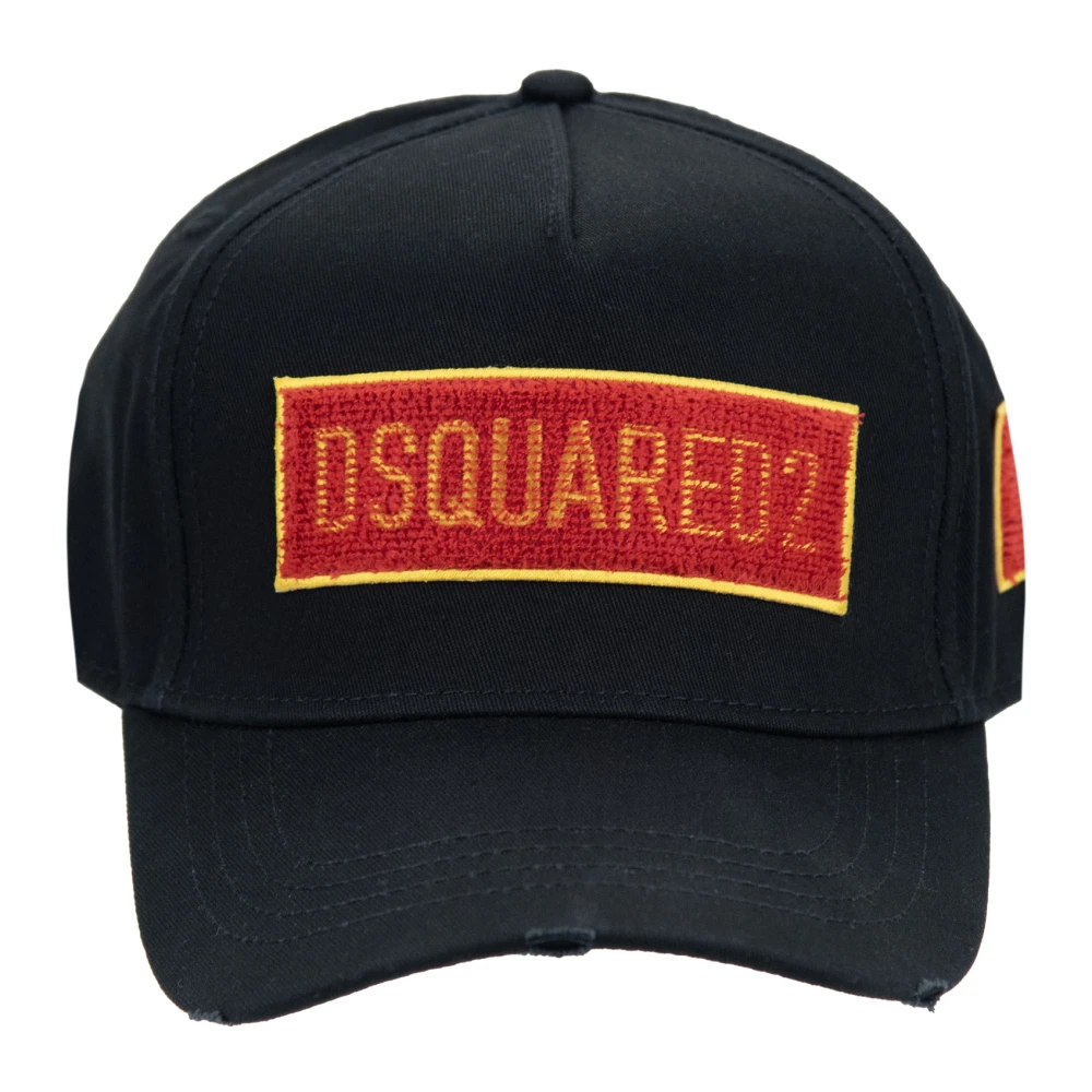 Dsquared2 Geborduurde Baseball Cap met Verstelbare Sluiting Black Unisex
