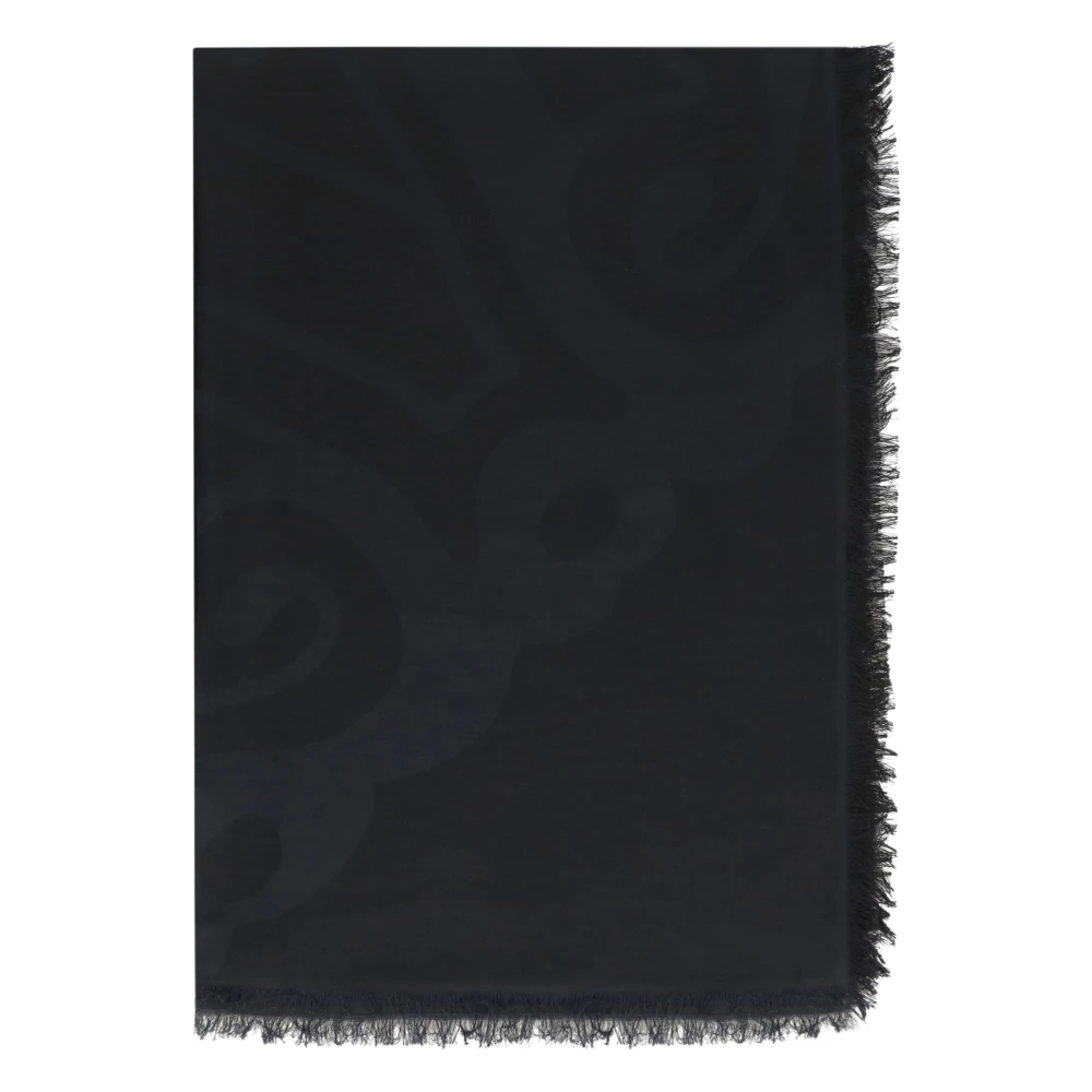Max Mara Women's Black Silk Scarves, One Size, Eguale Stole