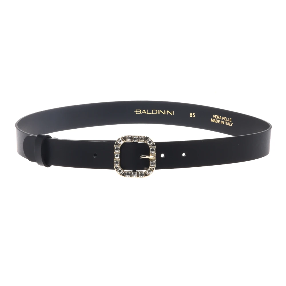 Baldinini Women's Black Leather Belt - Belts - 90 Cm - Accessories
