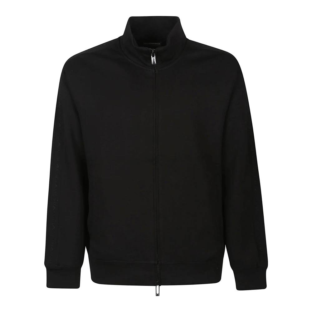 Emporio Armani Dragkedja Sweatshirt Black, Herr