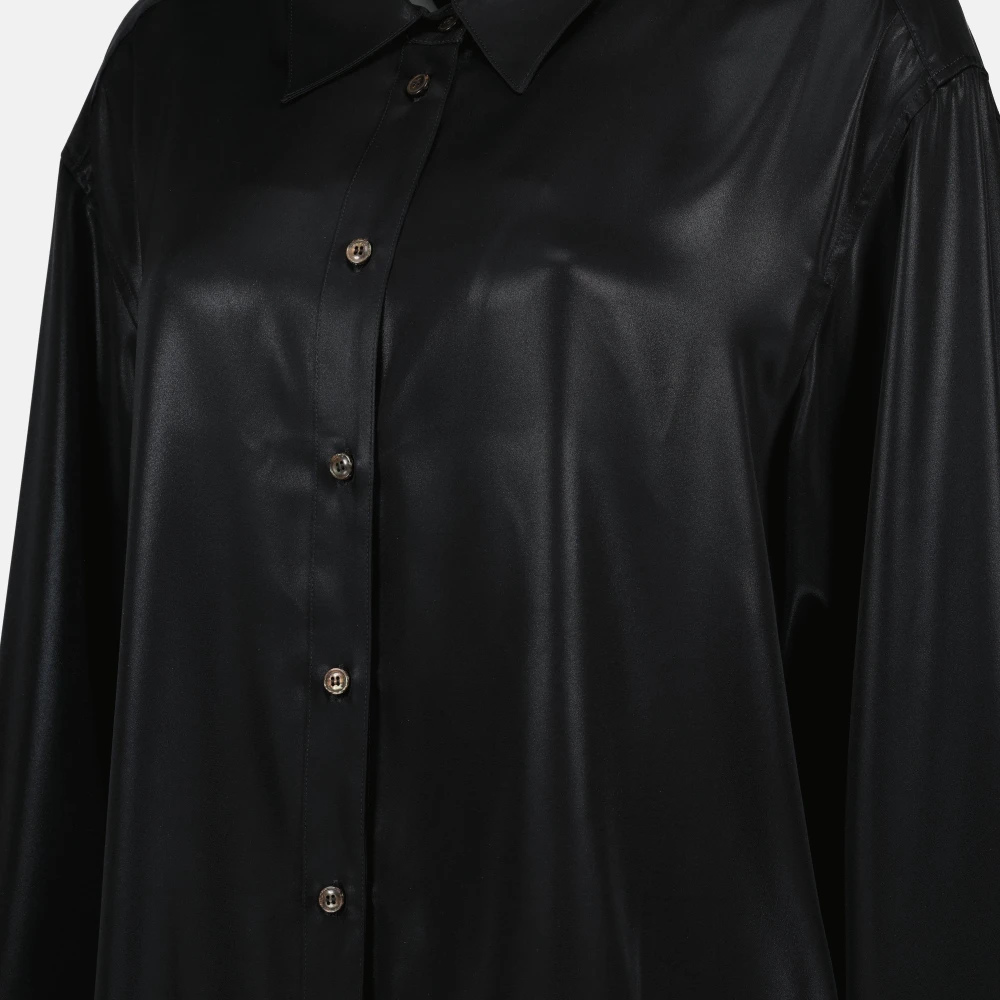 Diesel Zwarte S-Simply Gelamineerde Shirt Black Dames