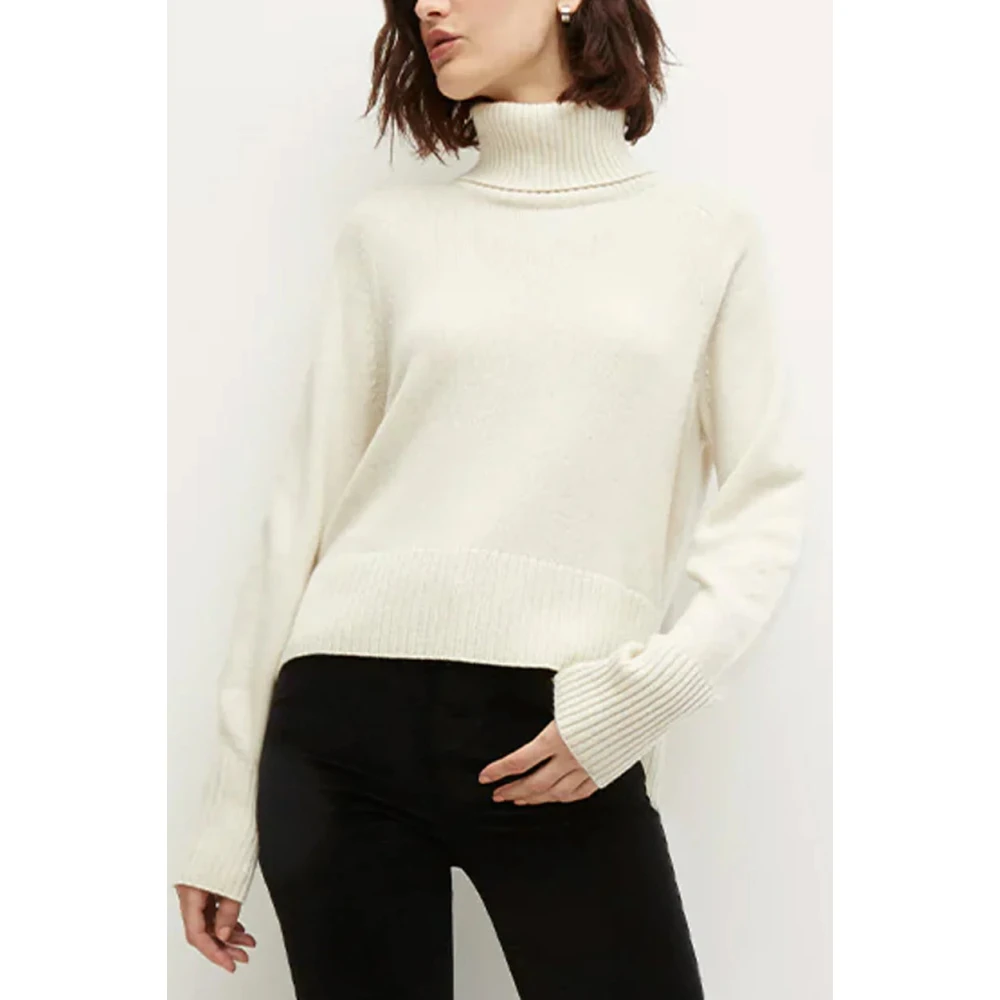 Veronica Beard Luxe Lerato Cashmere Coltrui Sweater White Dames