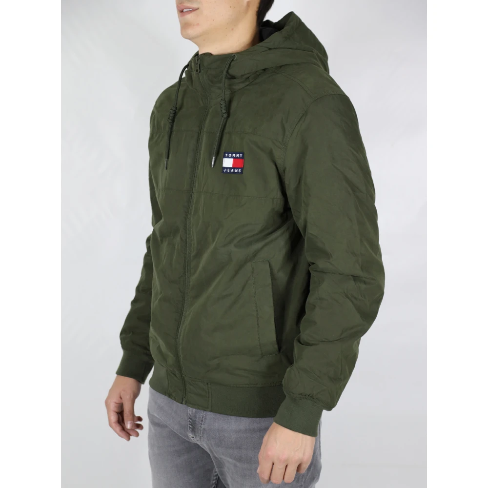 Tommy Hilfiger Groene Shell Jas met Capuchon Green Heren