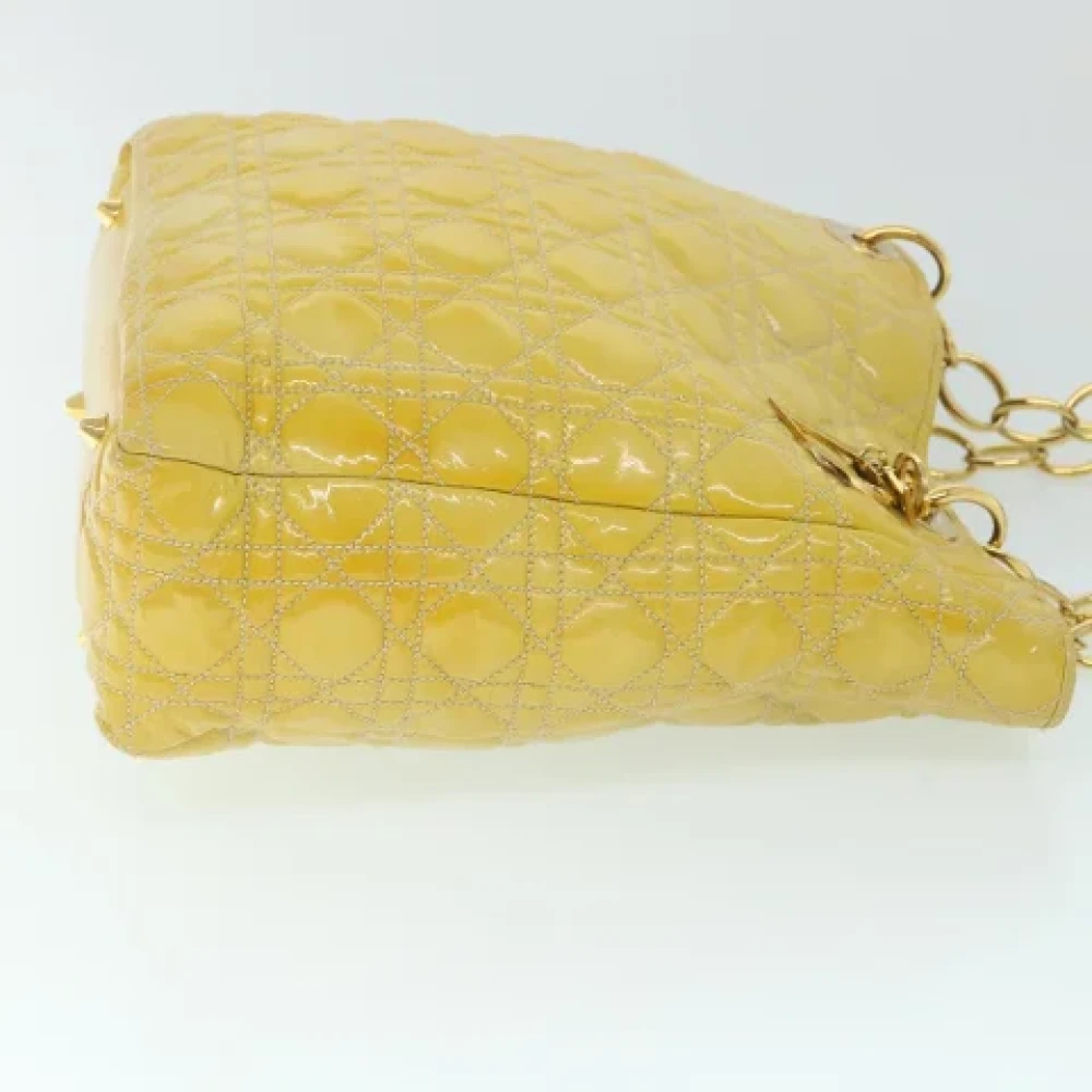 Dior Vintage Pre-owned Leather totes Yellow Dames