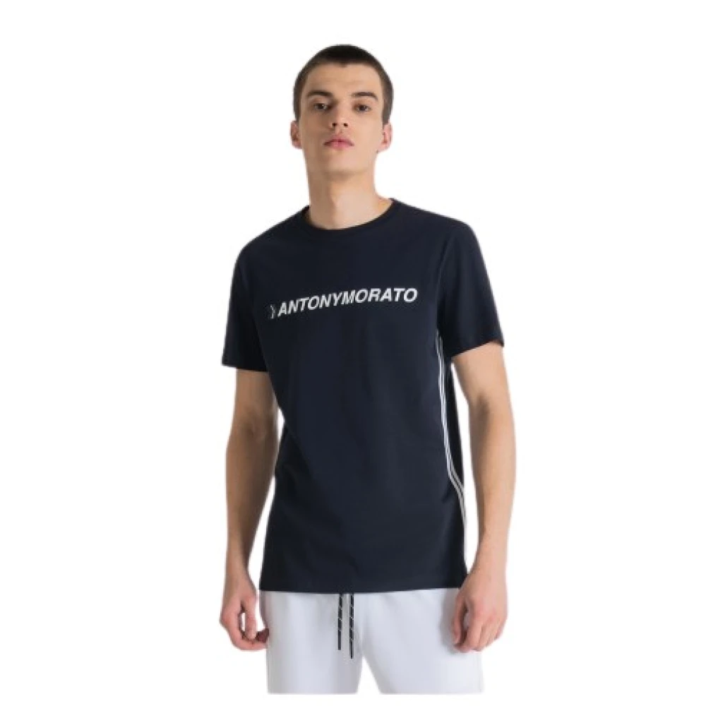 Antony Morato Korte mouwen T-shirt voor heren Blue Heren
