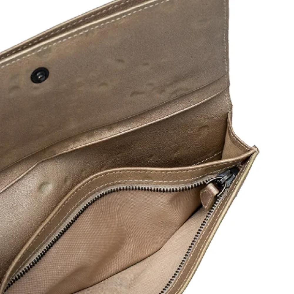 Bottega Veneta Vintage Pre-owned Leather wallets Beige Dames