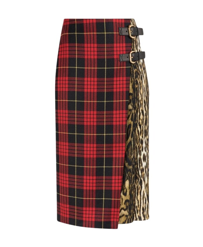 jupe-midi-a-imprime-tartan-ocelot-taille-haute