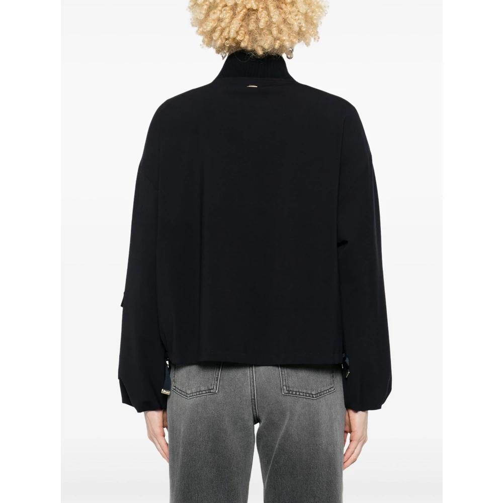Herno Blauwe Bomberjack met Ritssluiting Blue Dames