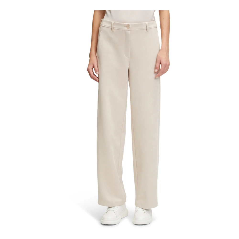 Betty & Co Wijde broek Beige Dames