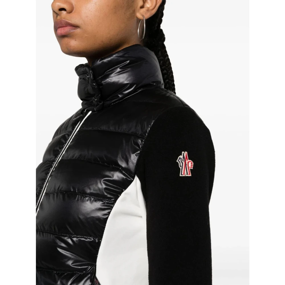 Moncler Zwarte Zip-Up Cardigan Black Dames