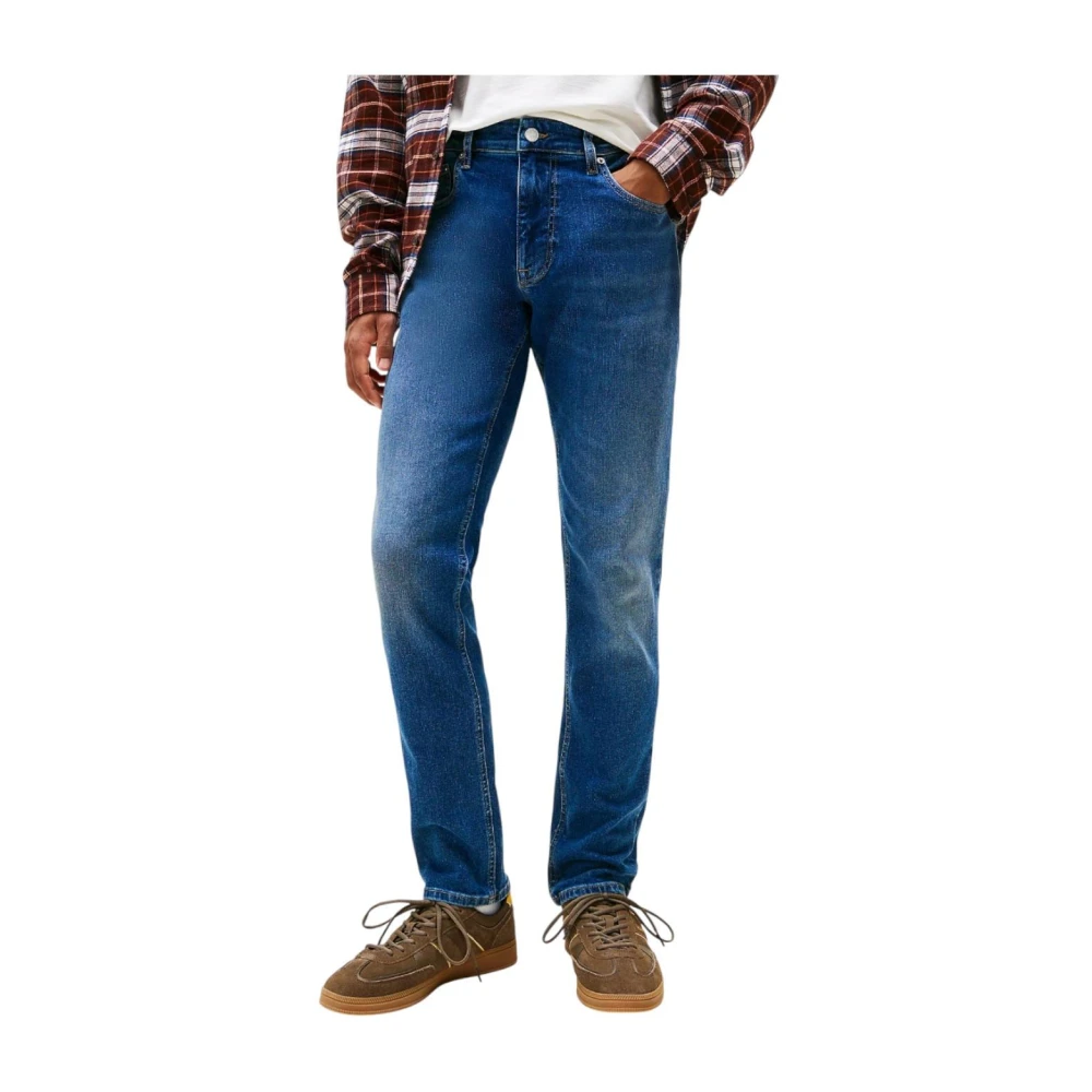 Tommy Hilfiger Men's Blue Slim Fit Jeans, W32 L32, Slim Scanton Jeans With Modern Style