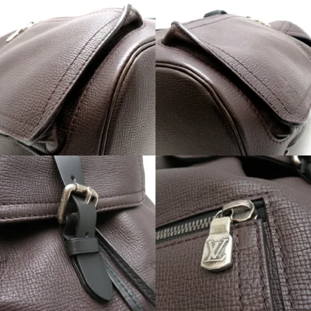 Louis Vuitton Vintage Pre-owned Leather backpacks Brown Dames