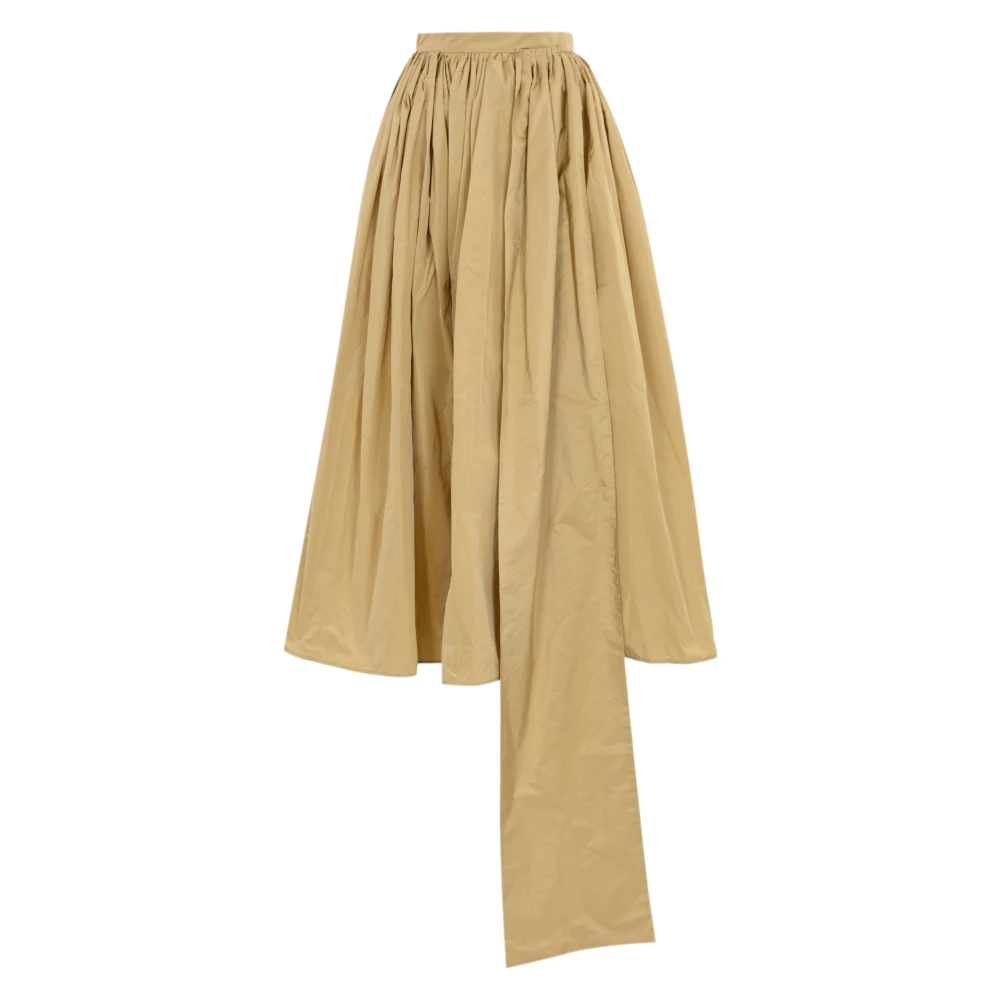 Liviana Conti Geplooide rok met striksluiting Beige Dames