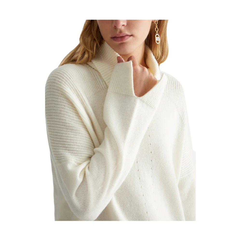 Liu Jo Elegante witte trui met strass White Dames