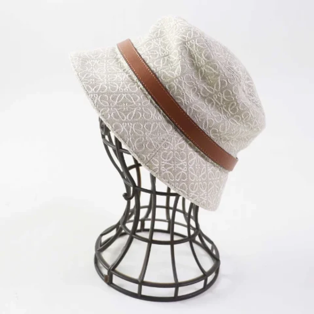 Loewe Pre-owned Cotton hats Beige Dames