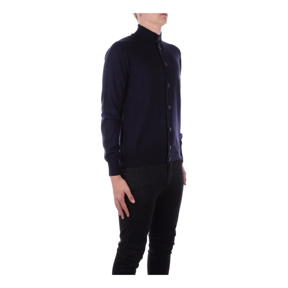 Alpha Studio Blauwe Cardigan Trui Blue Heren