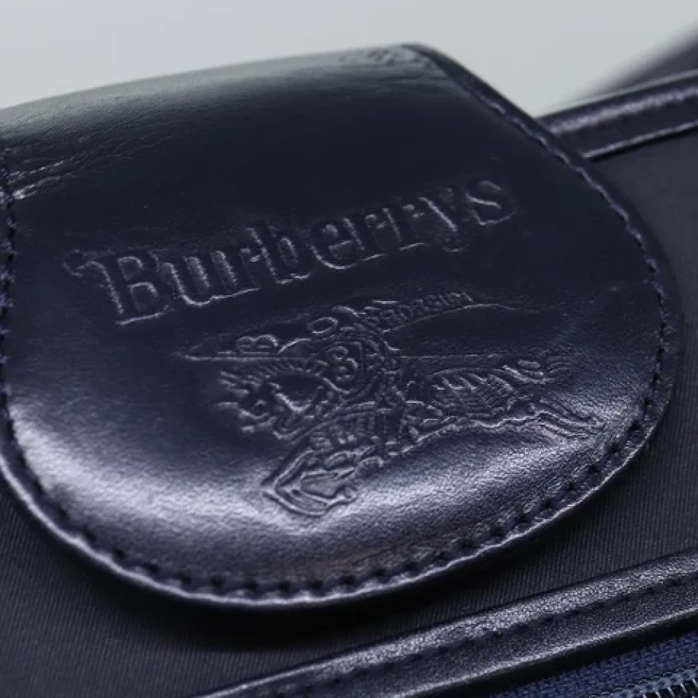 Burberry Vintage Pre-owned Fabric shoulder-bags Blue Dames