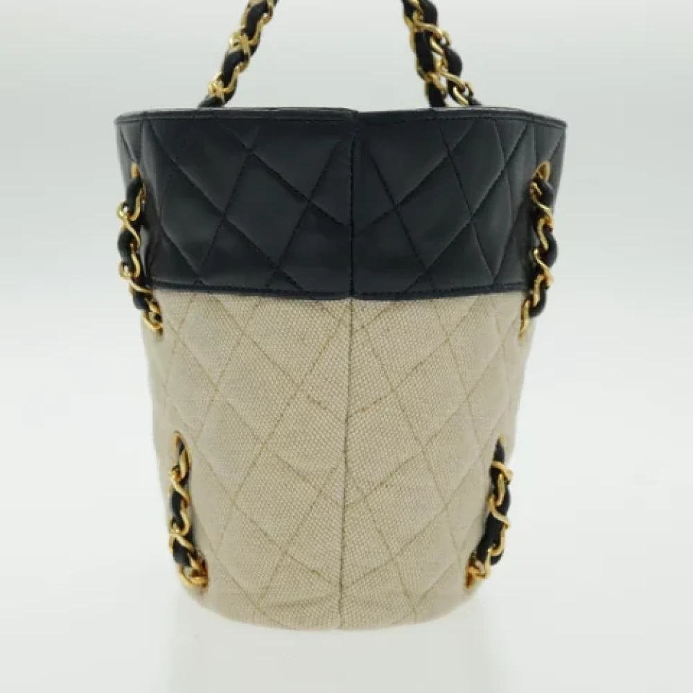 Chanel Vintage Pre-owned Canvas totes Beige Dames
