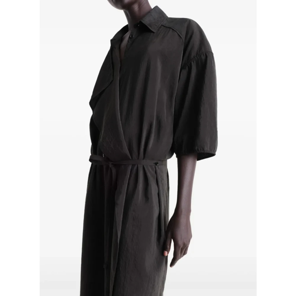Lemaire Donker Espresso Asymmetrische Overhemdjurk Gray Dames