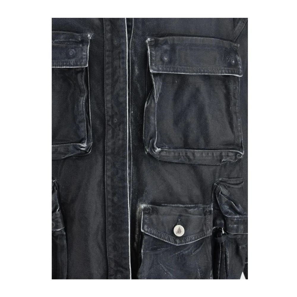 The Attico Vintage Fern Denim Jacket met Zakken Blue Dames