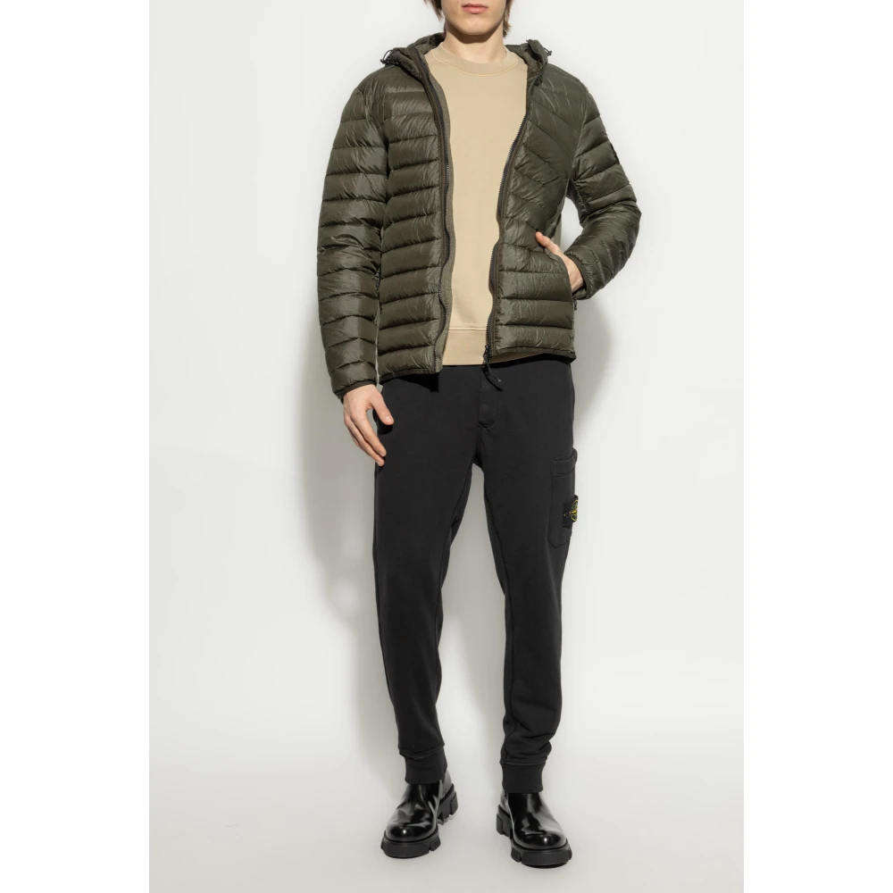 Stone Island Donsjack Geweven Kamers Nylon Dons-Tc Green Heren