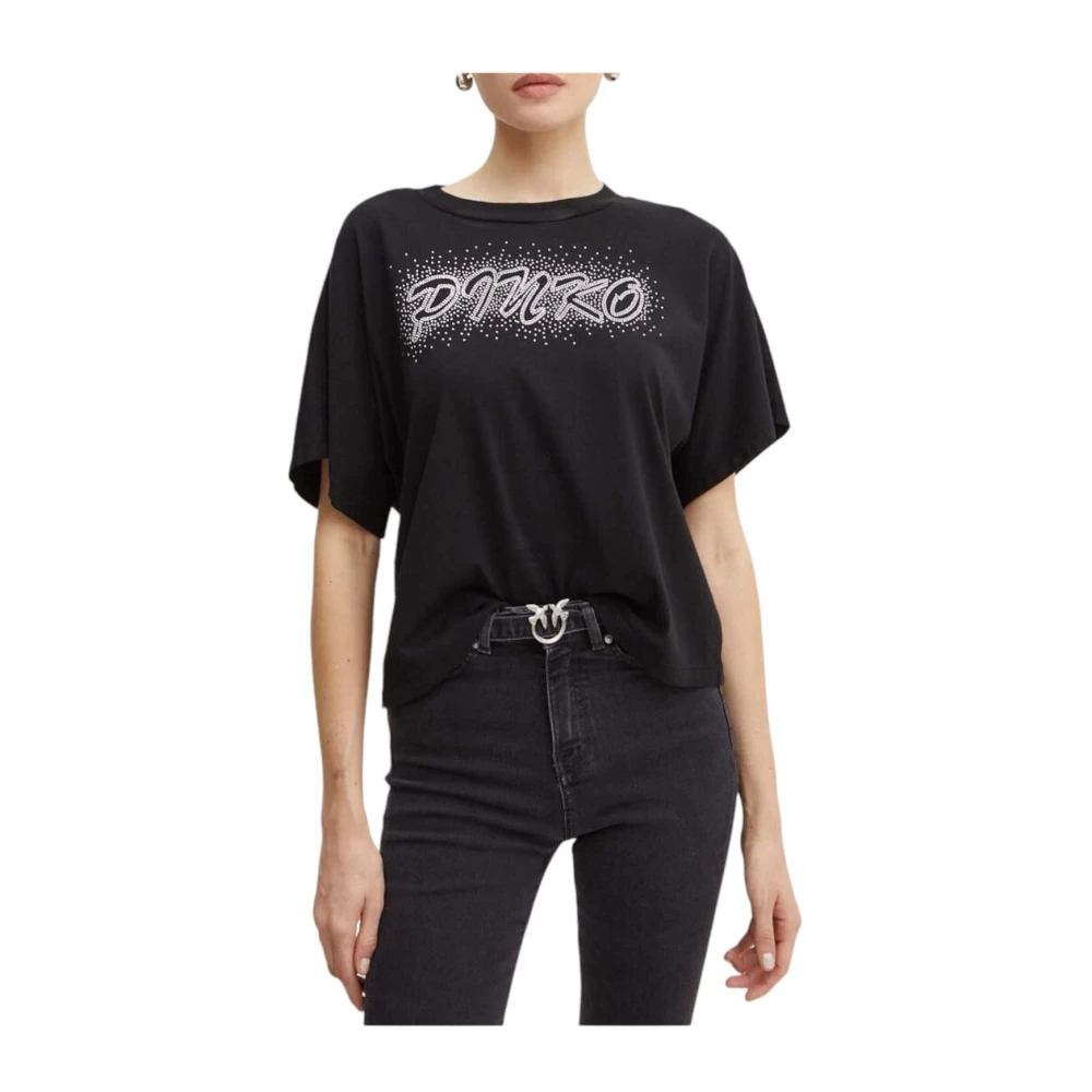 pinko Korte Mouw T-shirt Black Dames
