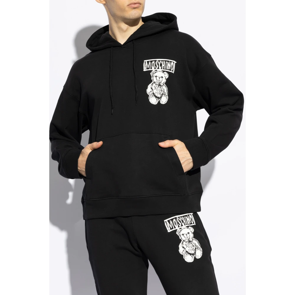 Moschino Sweatshirt met print Black Heren
