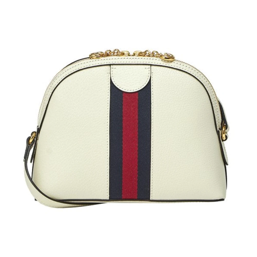 Gucci Ophidia Leren en Sherry Handtas White Dames