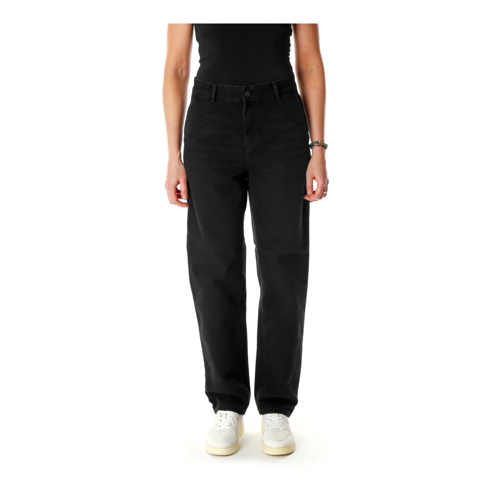 Carhartt WIP Relaxed Straight Fit Werkbroek Black Dames