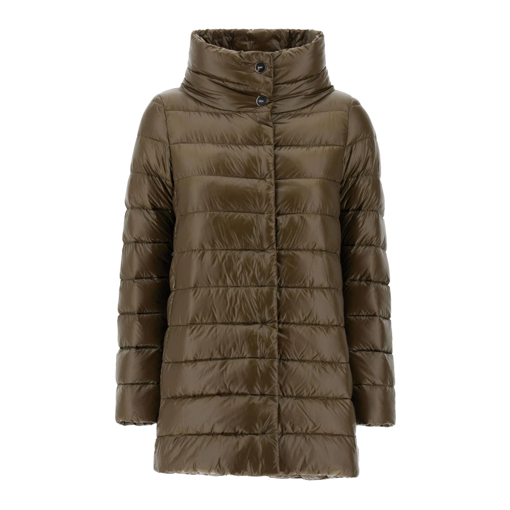 Herno Groene Piumino A-shape Jas Green Dames