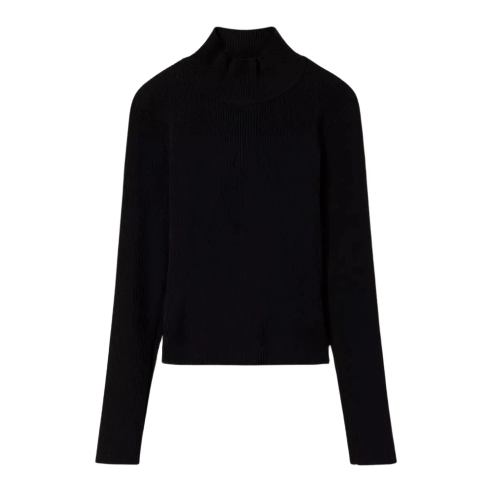 Actitude Zwarte coltrui trandy stijl Black Dames
